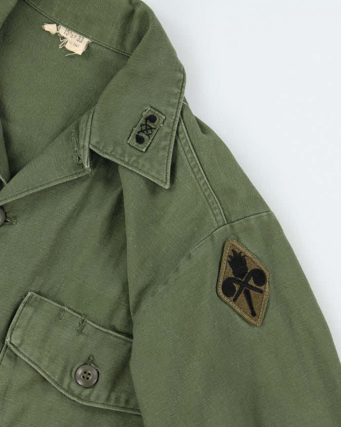 60s Vintage US Army OG-107 Utility Shirt - Large