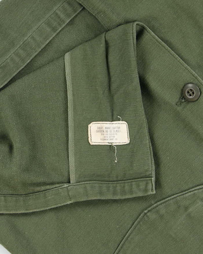 60s Vintage US Army OG-107 Utility Shirt - Large
