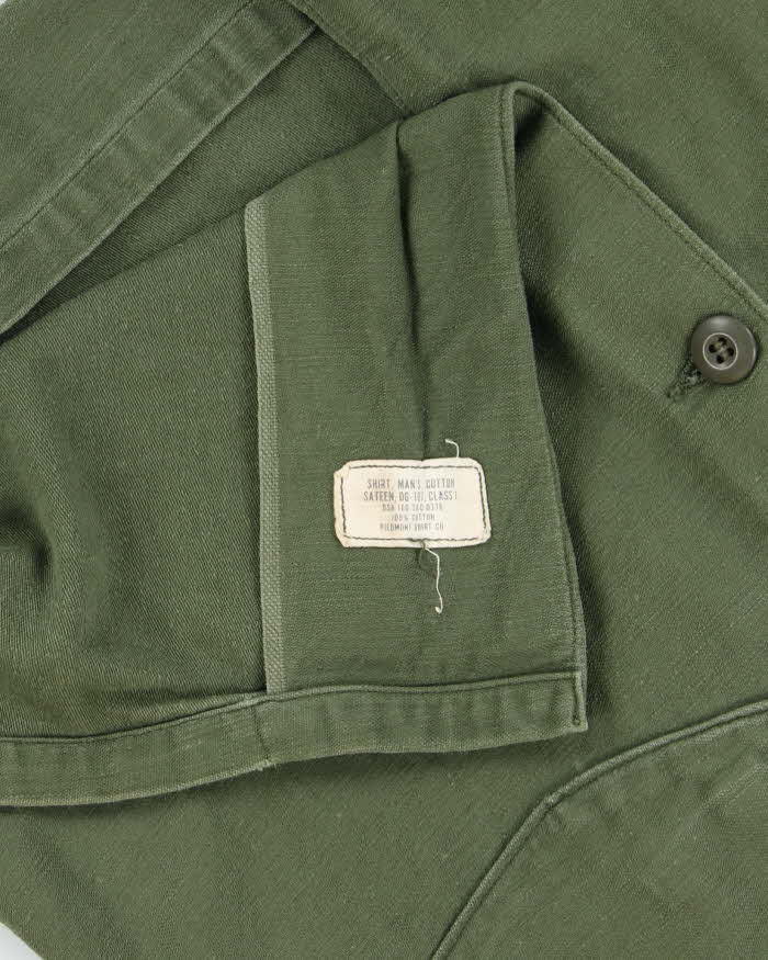 60s Vintage US Army OG-107 Utility Shirt - Large