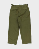 Vintage 1950s Wool Field Wide Leg Military Trousers - W34 L29