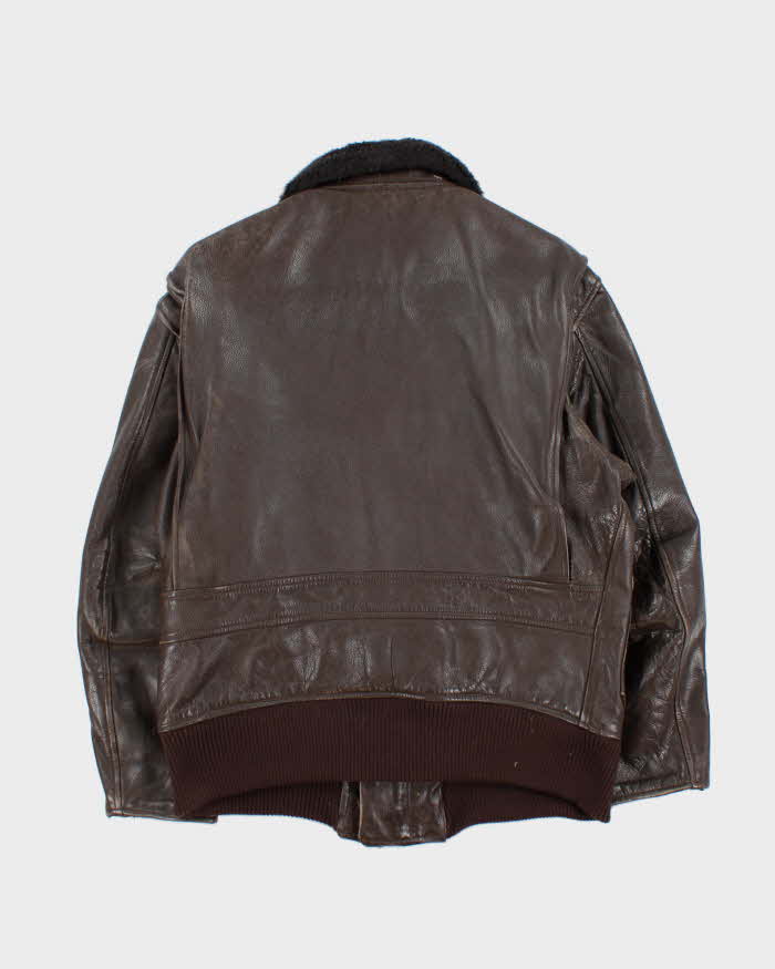 Vintage 1960s US Airforce G-1 Leather Flight Bomber Jacket - M