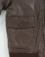 Vintage 1960s US Airforce G-1 Leather Flight Bomber Jacket - M