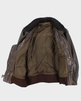 Vintage 1960s US Airforce G-1 Leather Flight Bomber Jacket - M