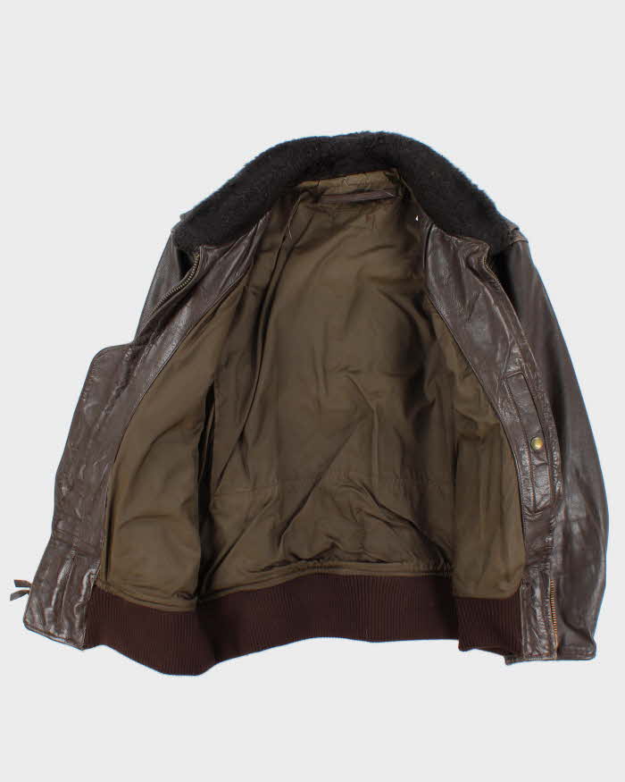 Vintage 1960s US Airforce G-1 Leather Flight Bomber Jacket - M