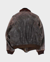 Vintage 1950s US Airforce G-1 Leather Flight Bomber Jacket - L
