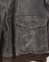 Vintage 1950s US Airforce G-1 Leather Flight Bomber Jacket - L