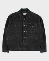 Vintage 1990s Calvin Klein Black Classic Denim Jacket - XL