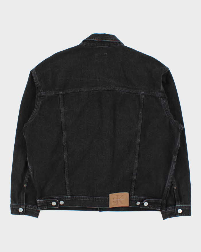 Vintage 1990s Calvin Klein Black Classic Denim Jacket - XL – Rokit