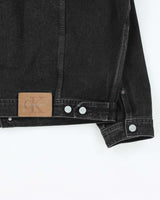 Vintage 1990s Calvin Klein Black Classic Denim Jacket - XL