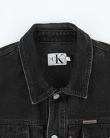 Vintage 1990s Calvin Klein Black Classic Denim Jacket - XL