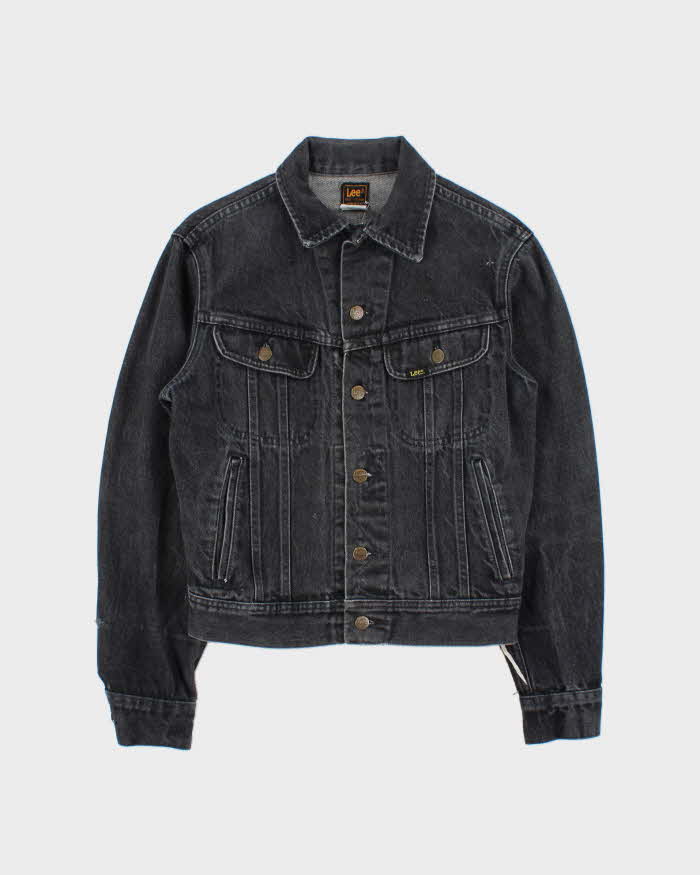 Vintage 1986 Lee Riders 220 Union Made In USA Distressed Denim Trucker Jacket - XS