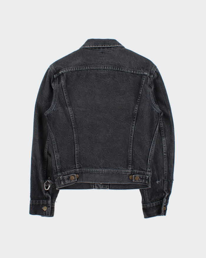 Vintage 1986 Lee Riders 220 Union Made In USA Distressed Denim Trucker Jacket - XS