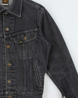 Vintage 1986 Lee Riders 220 Union Made In USA Distressed Denim Trucker Jacket - XS