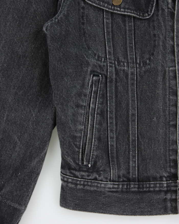 Vintage 1986 Lee Riders 220 Union Made In USA Distressed Denim Trucker Jacket - XS
