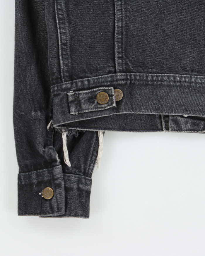 Vintage 1986 Lee Riders 220 Union Made In USA Distressed Denim Trucker Jacket - XS