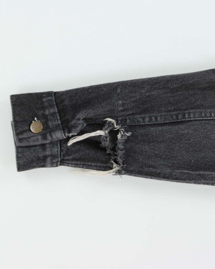 Vintage 1986 Lee Riders 220 Union Made In USA Distressed Denim Trucker Jacket - XS