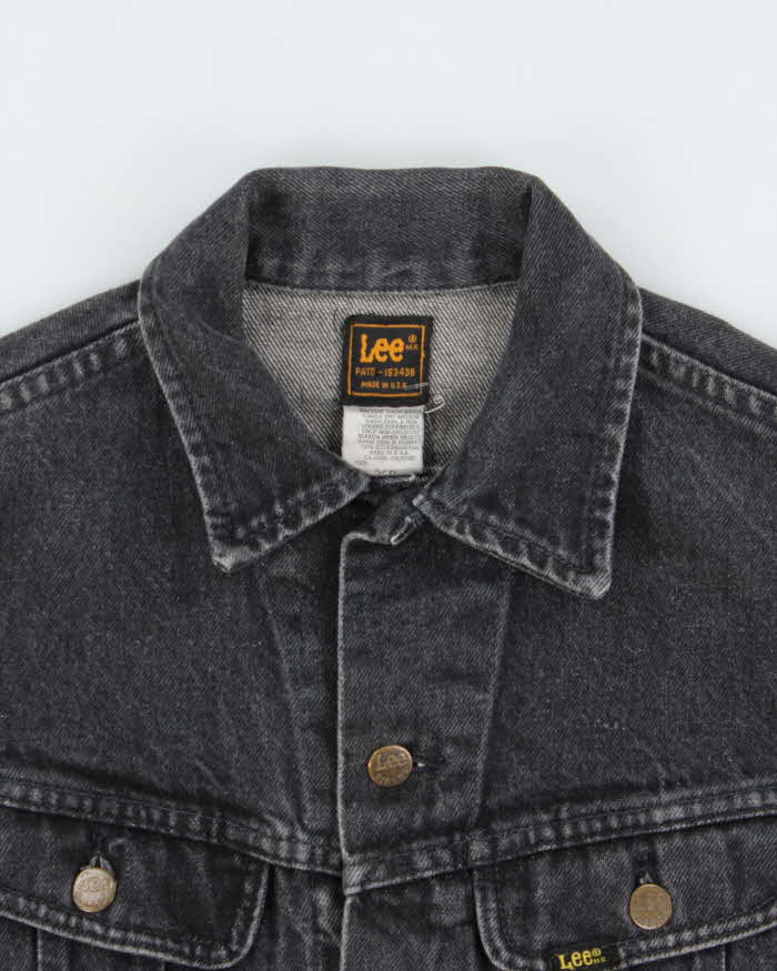 Vintage 1986 Lee Riders 220 Union Made In USA Distressed Denim Trucker Jacket - XS