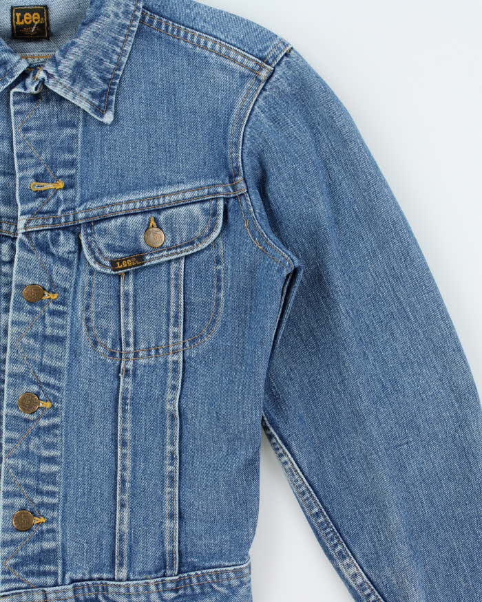 Vintage 1988 Lee Riders 220 Made In Canada Light Wash Denim Trucker Jacket - XS
