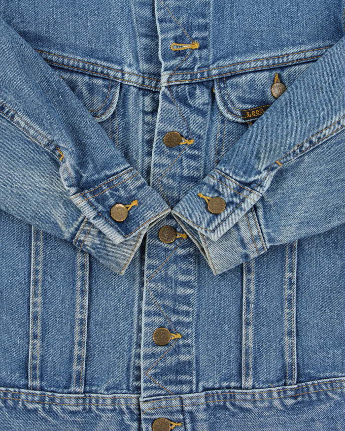 Vintage 1988 Lee Riders 220 Made In Canada Light Wash Denim Trucker Jacket - XS