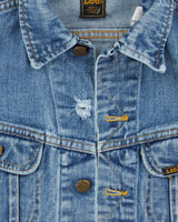 Vintage 1988 Lee Riders 220 Made In Canada Light Wash Denim Trucker Jacket - XS