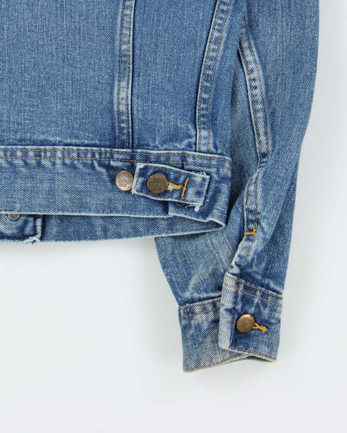 Vintage 1988 Lee Riders 220 Made In Canada Light Wash Denim Trucker Jacket - XS