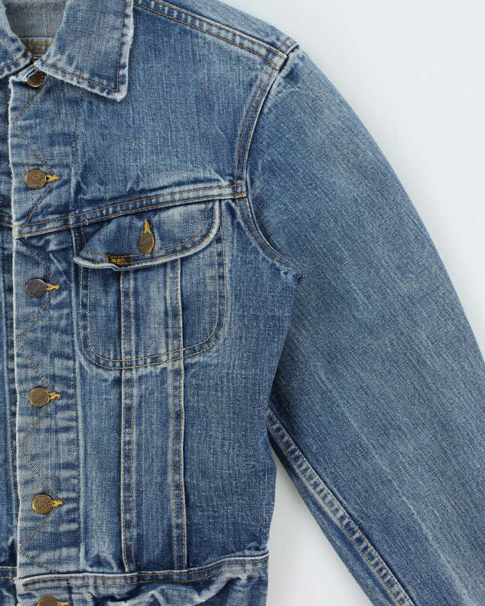 Vintage 1980s Lee Riders 220 Made In Canada Medium Wash Denim Trucker Jacket - M