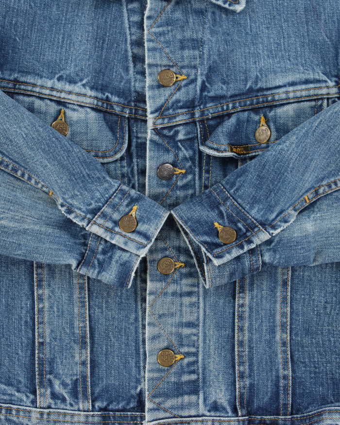 Vintage 1980s Lee Riders 220 Made In Canada Medium Wash Denim Trucker Jacket - M