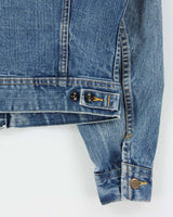 Vintage 1980s Lee Riders 220 Made In Canada Medium Wash Denim Trucker Jacket - M