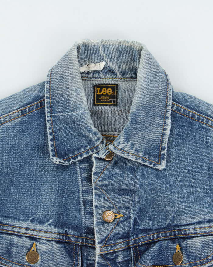 Vintage 1980s Lee Riders 220 Made In Canada Medium Wash Denim Trucker Jacket - M