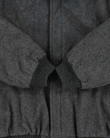 Vintage 1990s Bootlegger Marl Grey Made In Canada Insulated Wool Collared Bomber Jacket - M