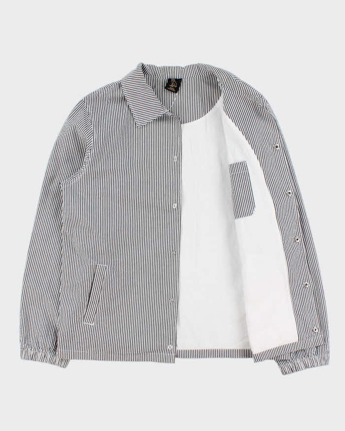 October's Very Own OVO Embroidered Striped Seersucker Coach Jacket - M