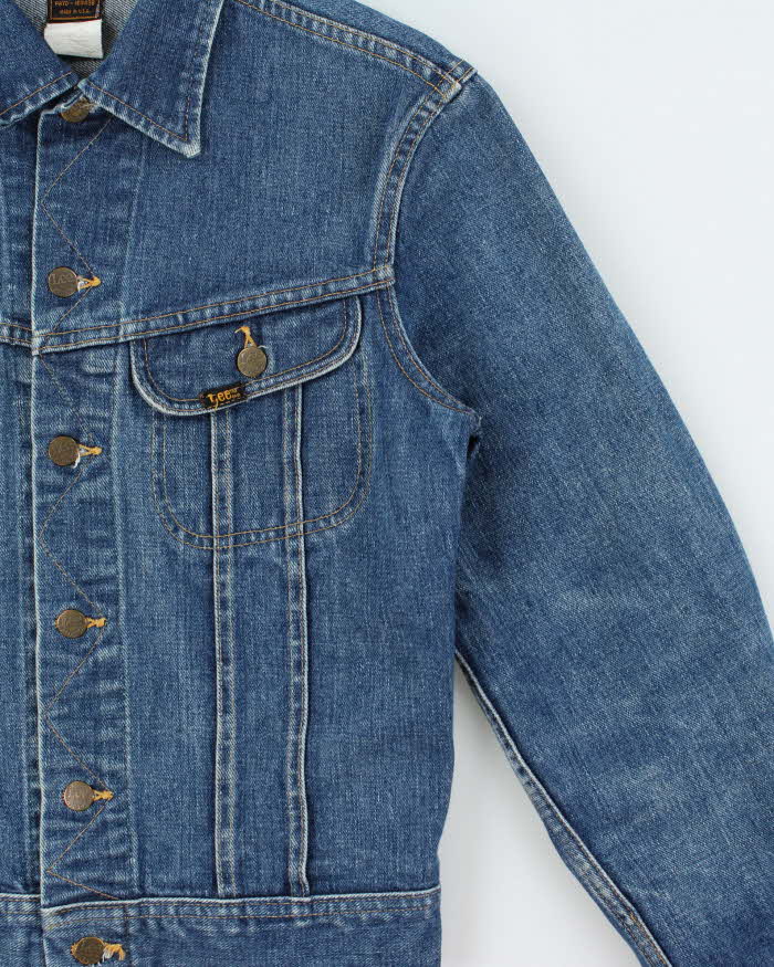 Vintage 1970s Lee Riders Made In USA Medium Wash Denim Trucker Jacket - M