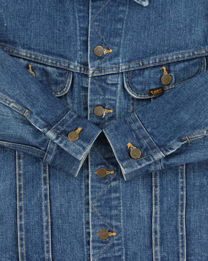 Vintage 1970s Lee Riders Made In USA Medium Wash Denim Trucker Jacket - M