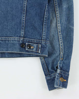 Vintage 1970s Lee Riders Made In USA Medium Wash Denim Trucker Jacket - M