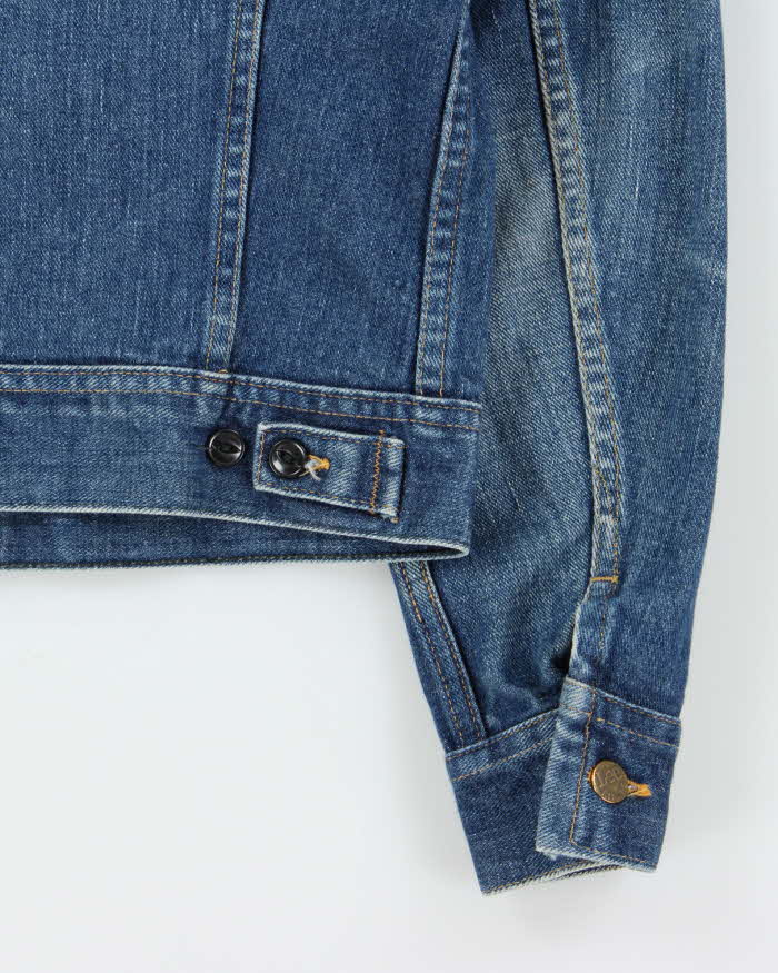 Vintage 1970s Lee Riders Made In USA Medium Wash Denim Trucker Jacket - M