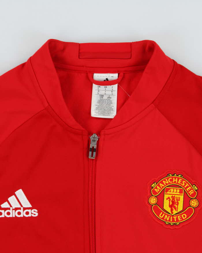 Vintage 2015-16 Adidas Manchester United FC Two-Tone Football Track Jacket - L