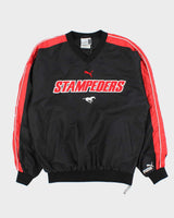 Vintage 1990s Puma Calgary Stampeders CFL Shell Pullover Training Jacket - L