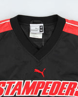 Vintage 1990s Puma Calgary Stampeders CFL Shell Pullover Training Jacket - L