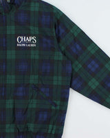 Vintage 1990s Ralph Lauren Chaps Tartan Soft Shell Harrington Windbreaker Jacket - L