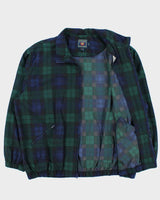 Vintage 1990s Ralph Lauren Chaps Tartan Soft Shell Harrington Windbreaker Jacket - L