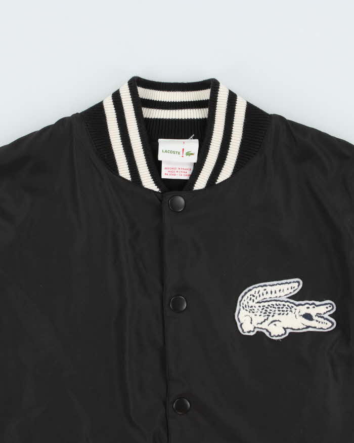Vintage Y2K 00s Lacoste Knit Soft Shell Varsity Bomber Jacket - S