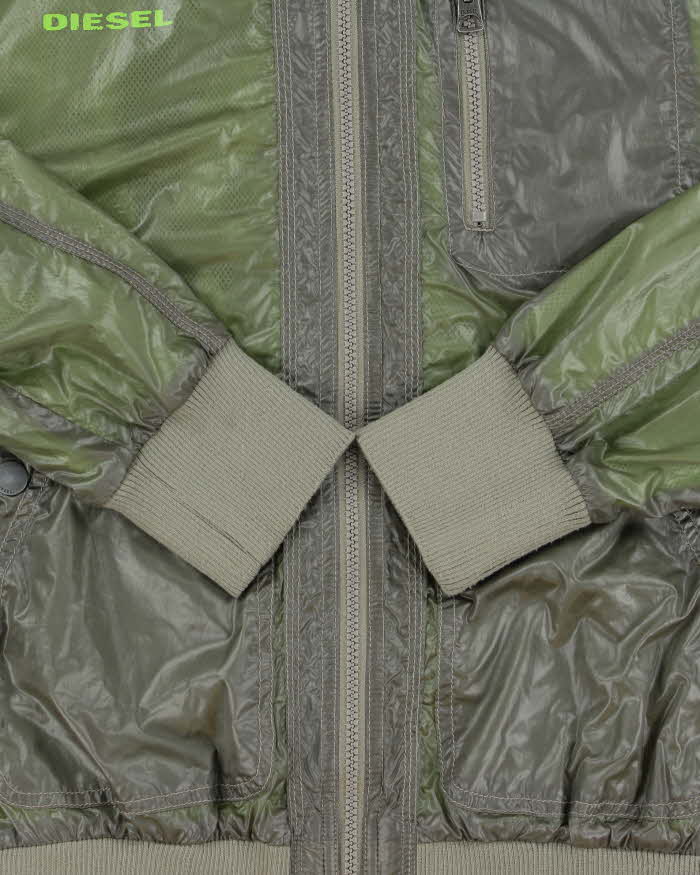 Vintage Y2K 00s Diesel Soft Shell Nylon Volt Bomber Jacket - S