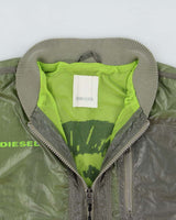 Vintage Y2K 00s Diesel Soft Shell Nylon Volt Bomber Jacket - S
