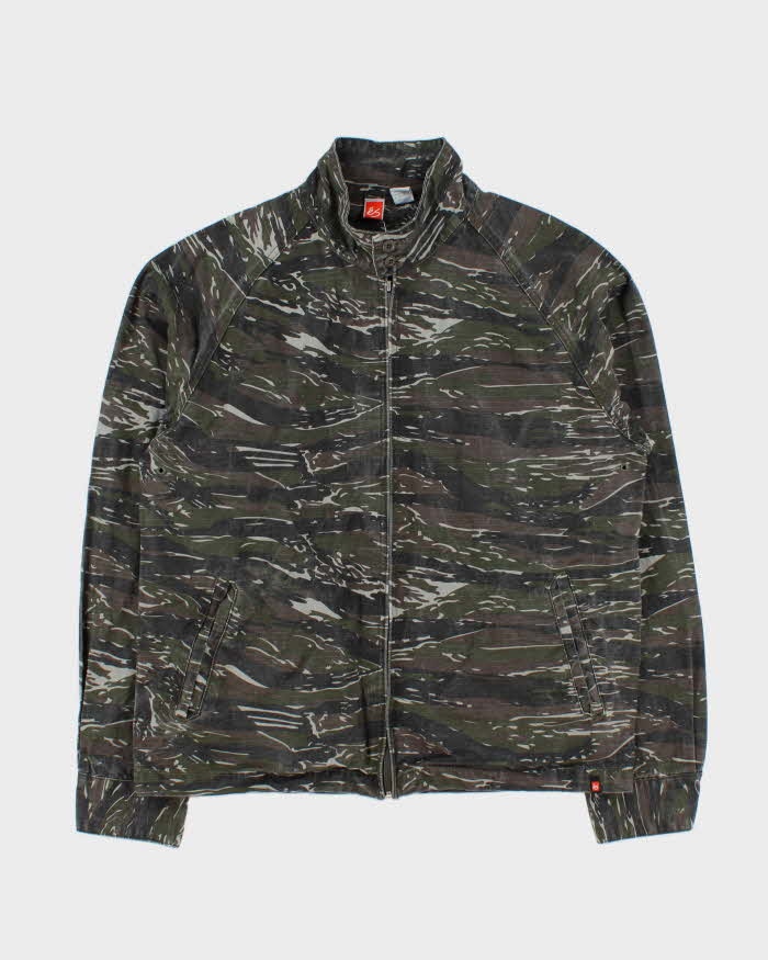 Vintage Y2K 00s éS Skateboarding Canvas Tiger Camo Harrington Jacket - M