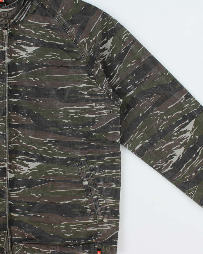 Vintage Y2K 00s éS Skateboarding Canvas Tiger Camo Harrington Jacket - M