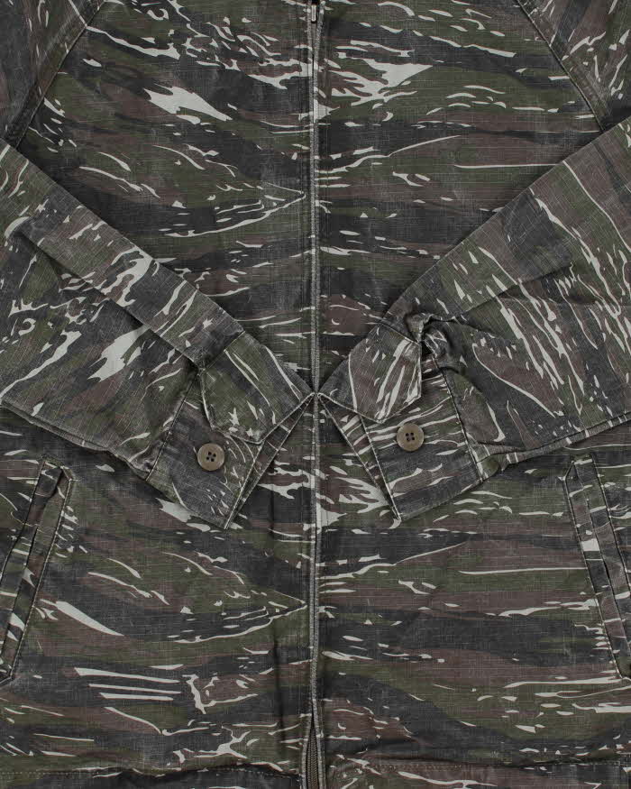 Vintage Y2K 00s éS Skateboarding Canvas Tiger Camo Harrington Jacket - M