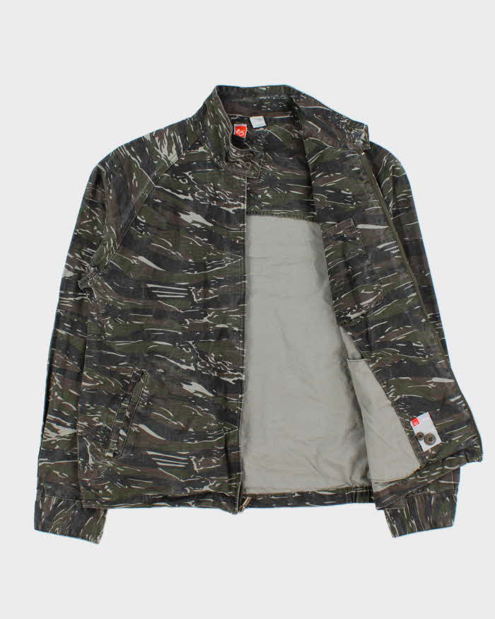 Vintage Y2K 00s éS Skateboarding Canvas Tiger Camo Harrington Jacket - M