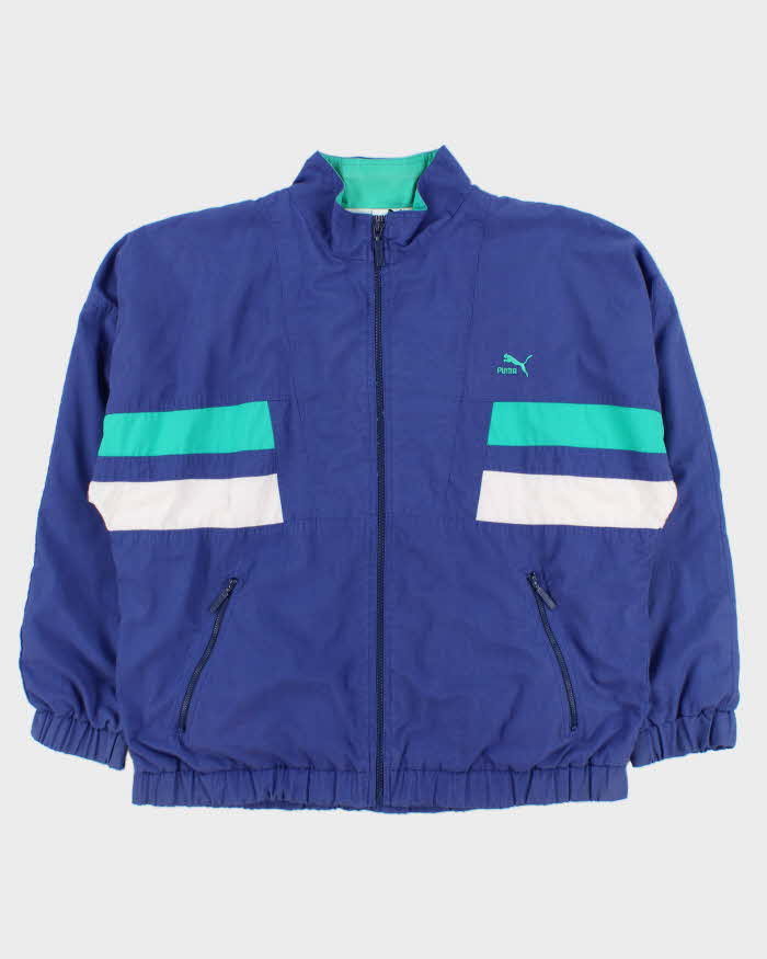 Vintage 1990s Puma Classic Soft Shell Cotton Blend Windbreaker Jacket - M