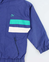 Vintage 1990s Puma Classic Soft Shell Cotton Blend Windbreaker Jacket - M
