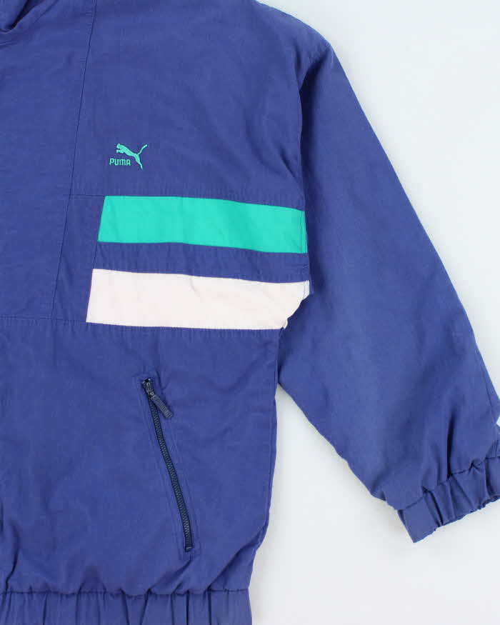 Vintage 1990s Puma Classic Soft Shell Cotton Blend Windbreaker Jacket - M